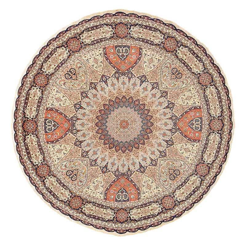 Perzisch tapijt - Tabriz - Royal rond  - 312 x 312 cm - beige