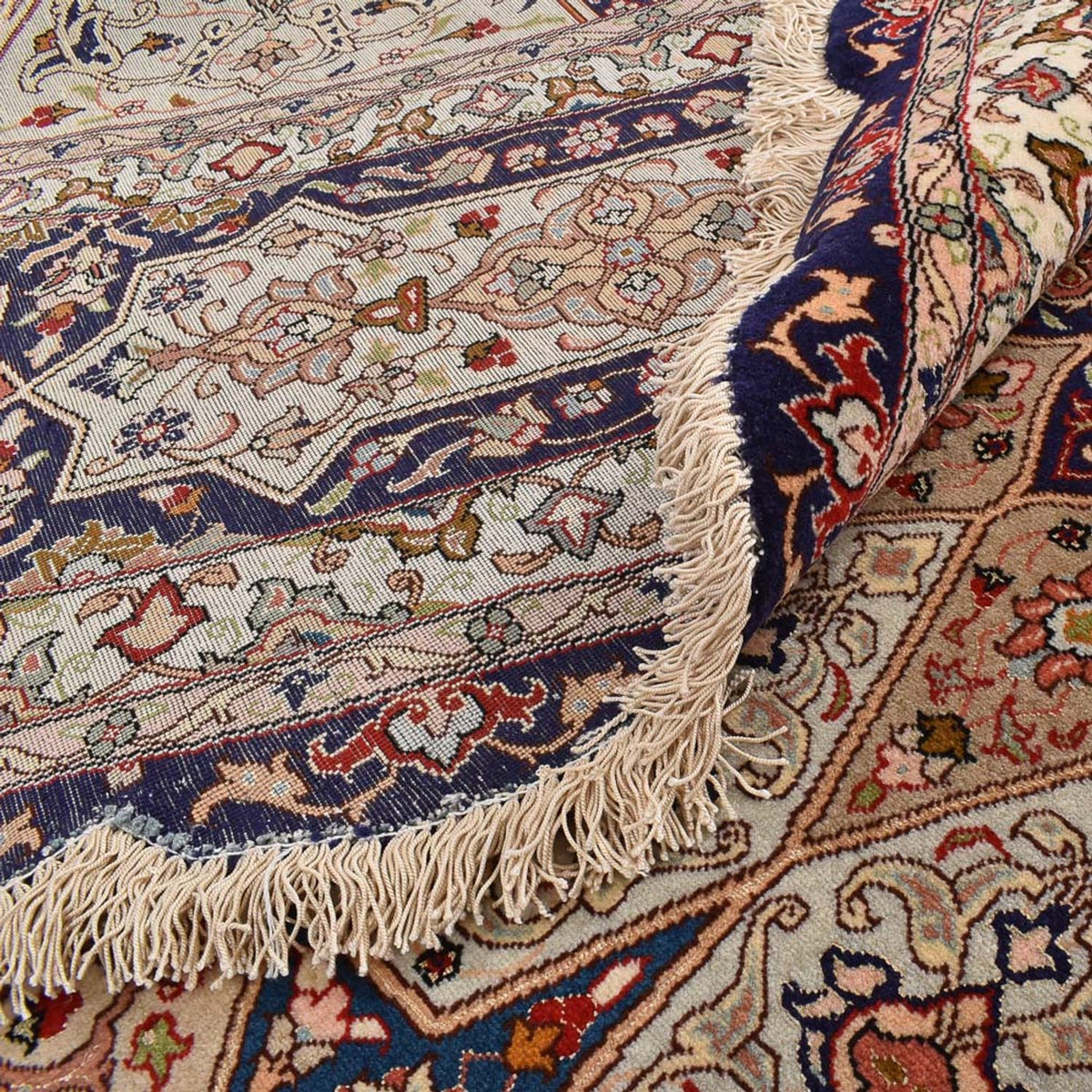 Perzisch tapijt - Tabriz - Royal rond  - 312 x 312 cm - beige