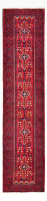 Loper Baluch tapijt - 416 x 100 cm - rood
