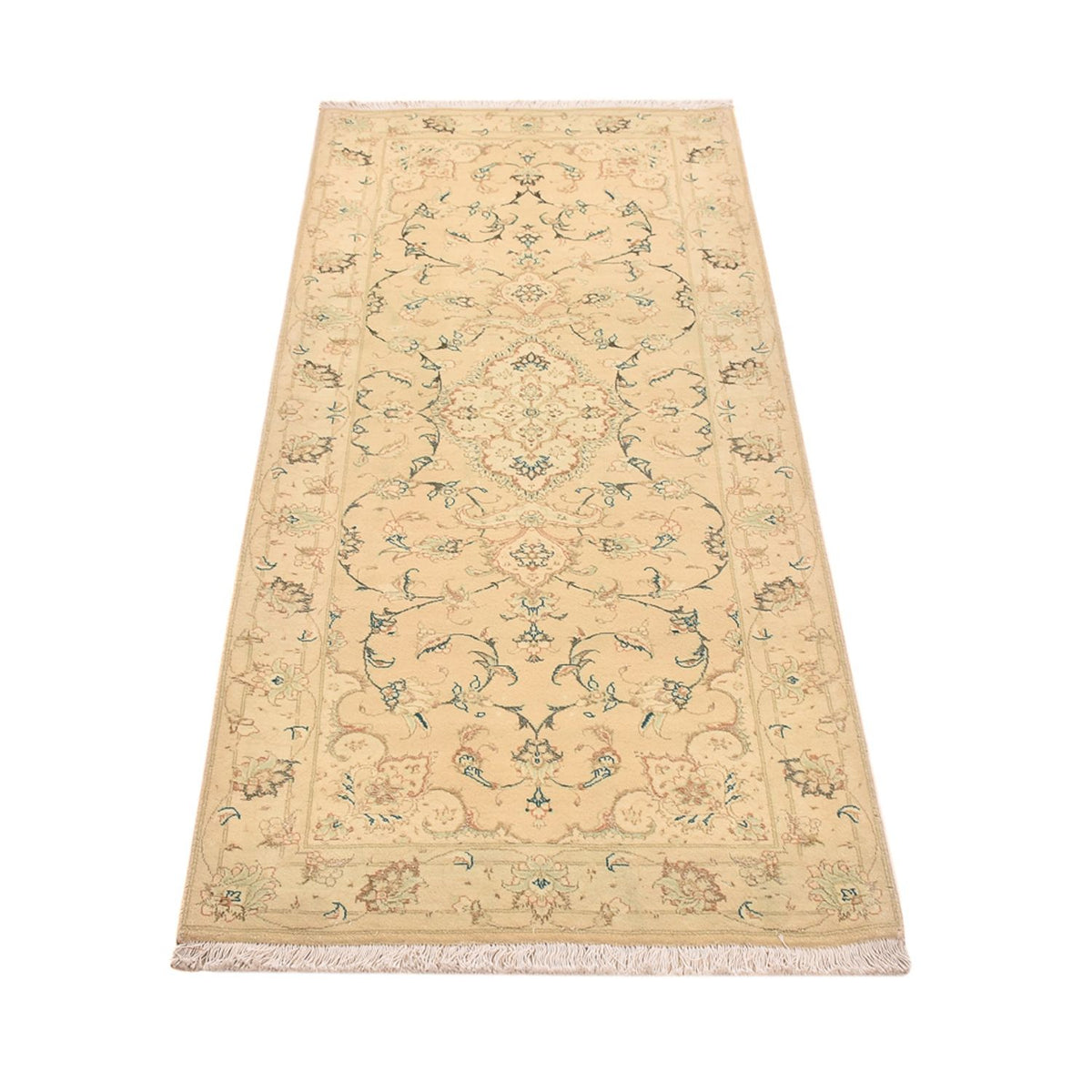 Loper Perzisch tapijt - Tabriz - Royal - 203 x 77 cm - licht beige