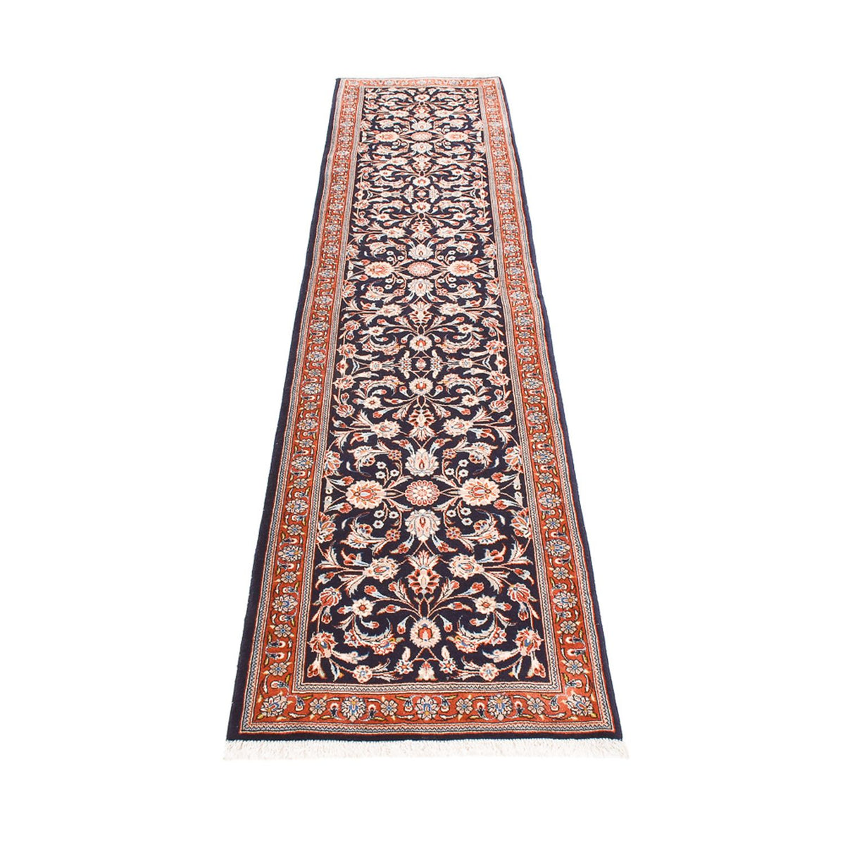 Loper Perzisch tapijt - Klassiek - 333 x 74 cm - donkerblauw