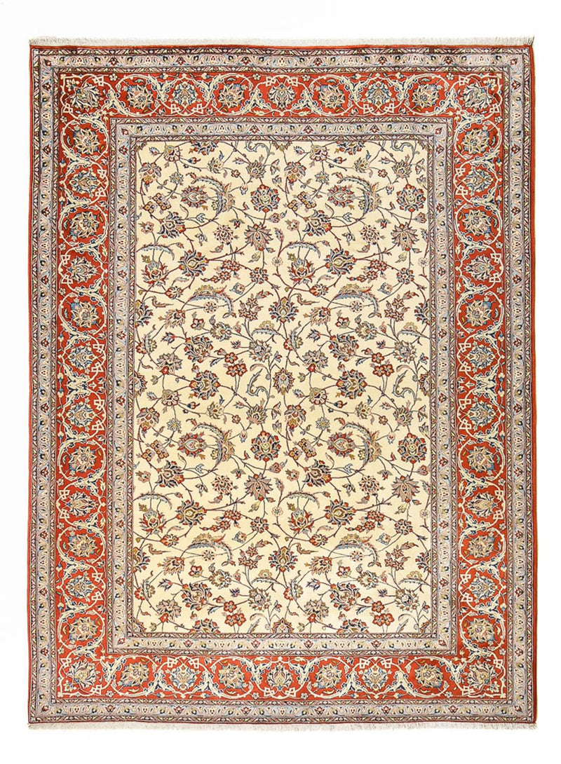 Perzisch tapijt - Isfahan - Premium - 367 x 253 cm - licht beige