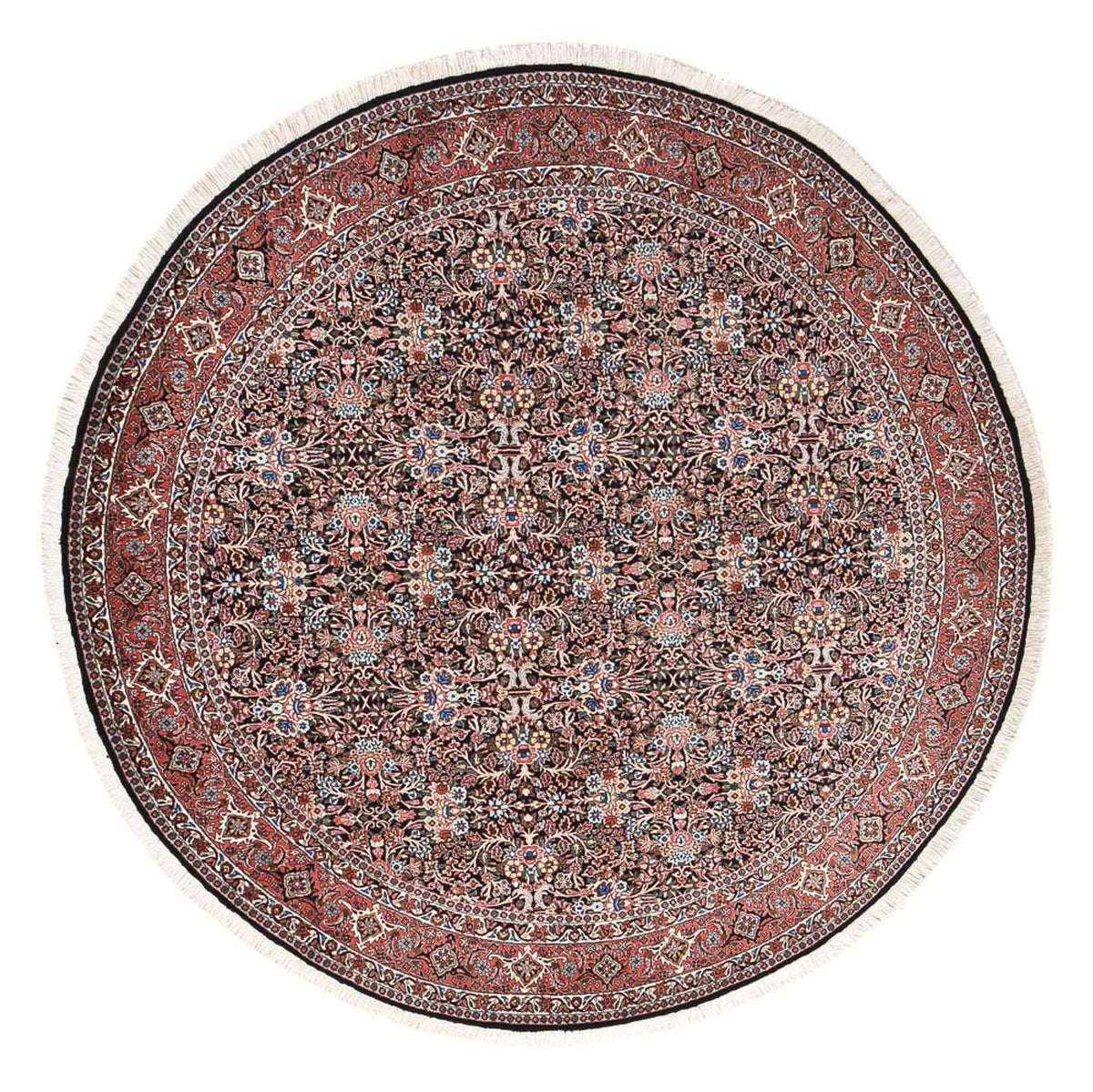 Perzisch tapijt - Bijar - 240 x 240 cm - donkerrood