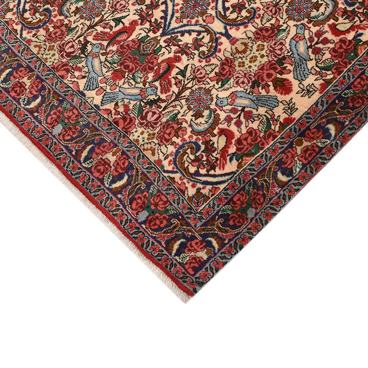 Loper Perzisch tapijt - Bijar - 404 x 96 cm - licht rood