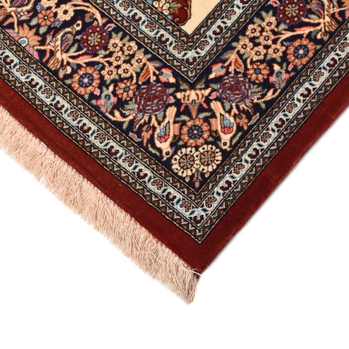 Perzisch tapijt - Ghom - Koninklijk - 200 x 136 cm - licht beige