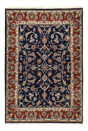 Perzisch tapijt - Ghom - 212 x 146 cm - donkerblauw