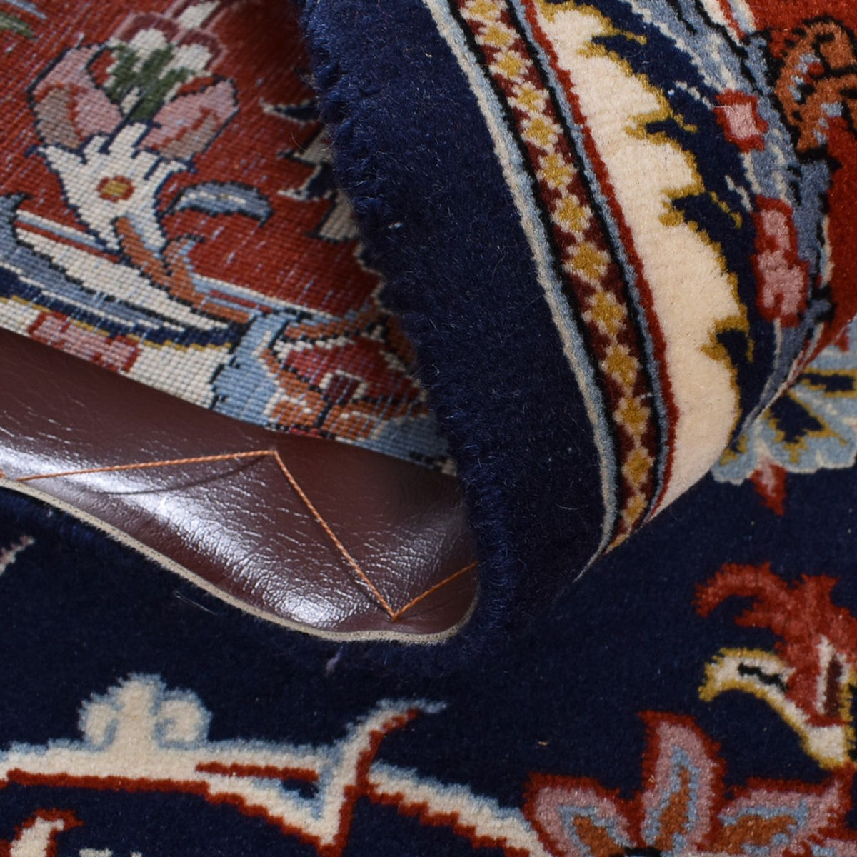 Perzisch tapijt - Ghom - 212 x 146 cm - donkerblauw