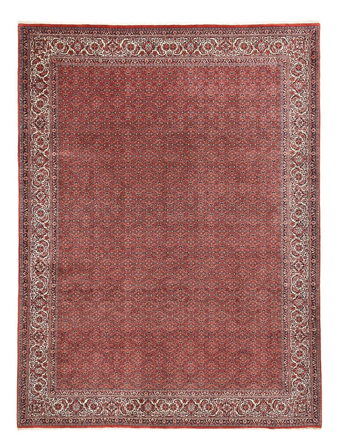 Perzisch tapijt - Bijar - 392 x 300 cm - bordeauxrood