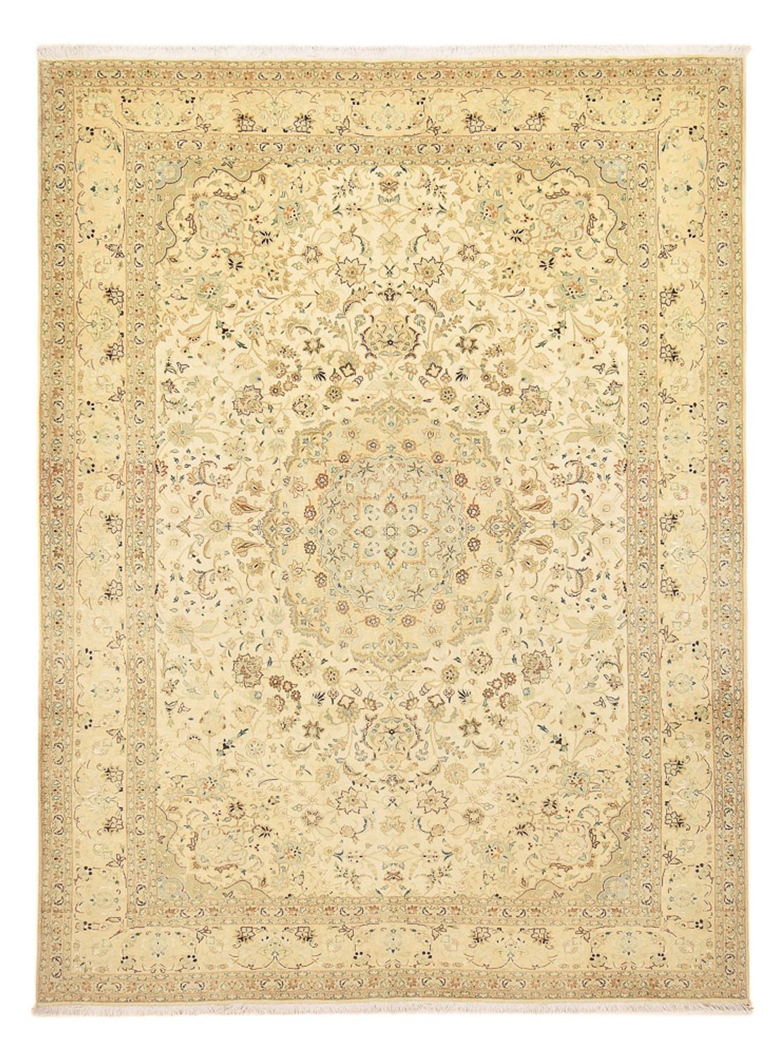 Perzisch tapijt - Tabriz - Royal - 342 x 252 cm - licht beige