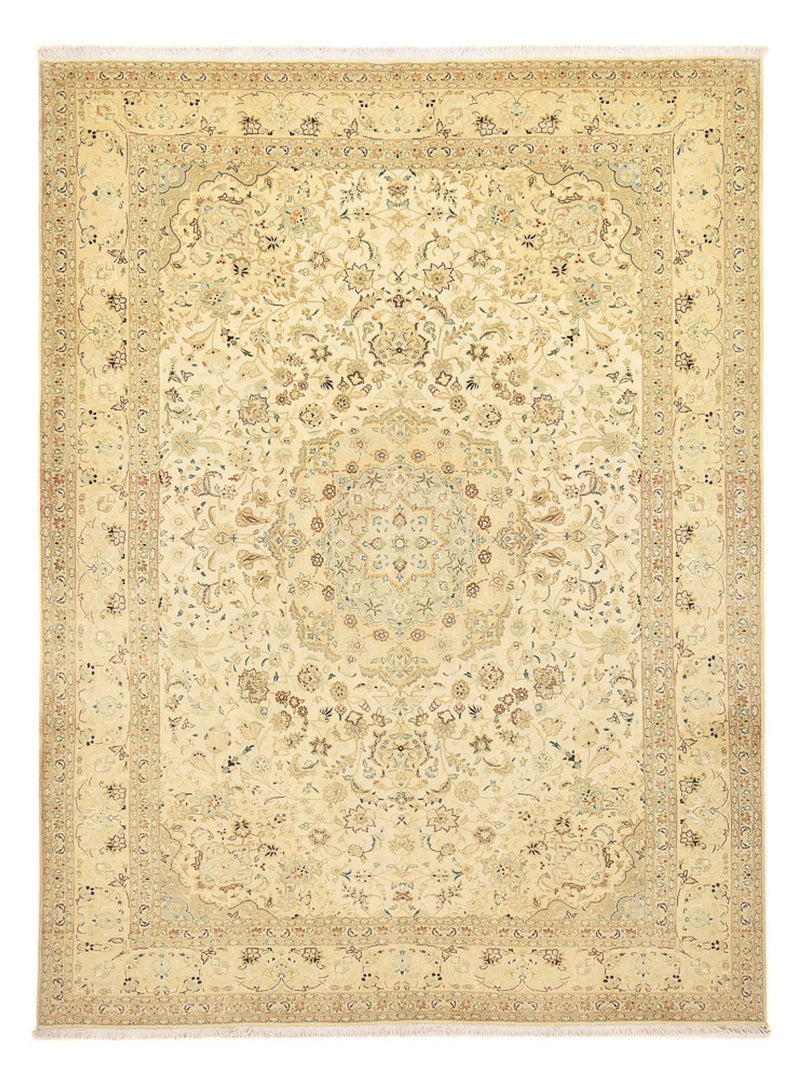 Perzisch tapijt - Tabriz - Royal - 342 x 252 cm - licht beige