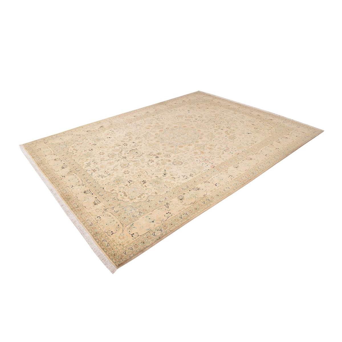 Perzisch tapijt - Tabriz - Royal - 342 x 252 cm - licht beige