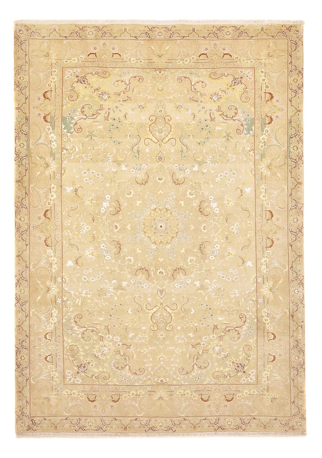 Perzisch tapijt - Tabriz - Royal - 288 x 200 cm - licht beige