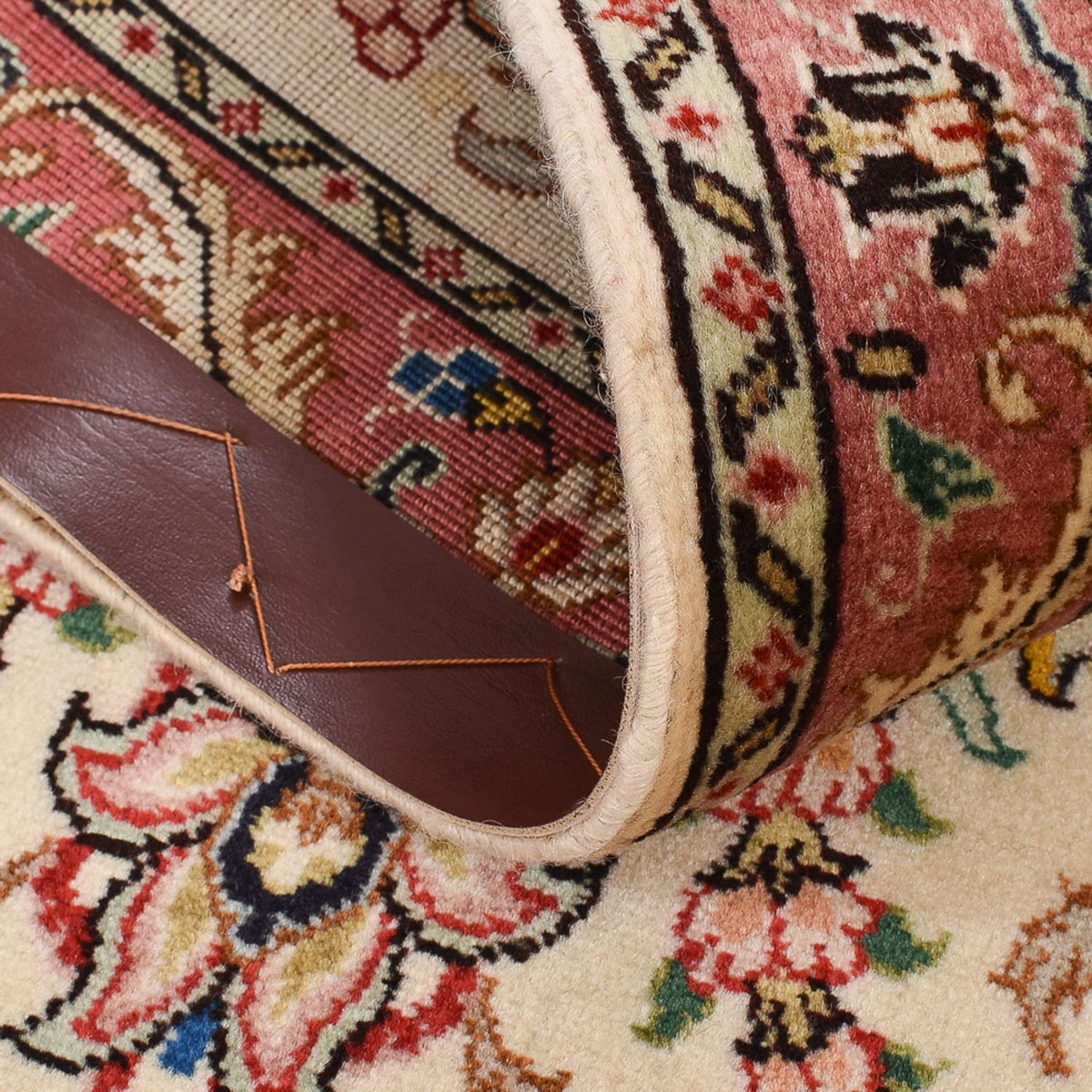 Loper Perzisch tapijt - Tabriz - Royal - 286 x 70 cm - beige