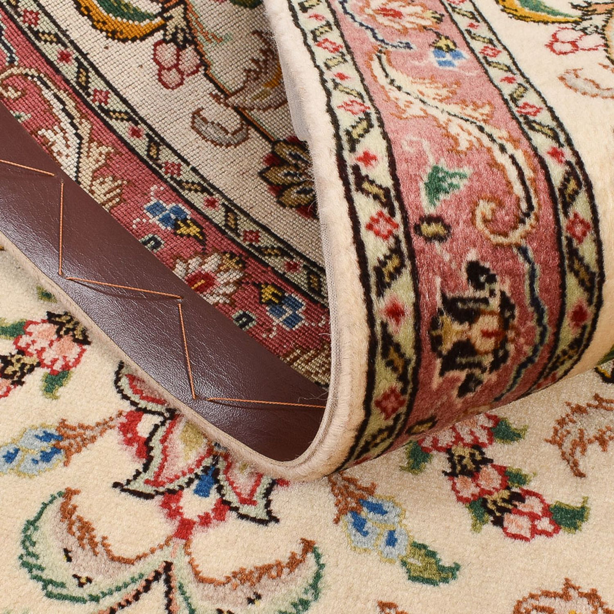 Loper Perzisch tapijt - Tabriz - Royal - 284 x 70 cm - beige