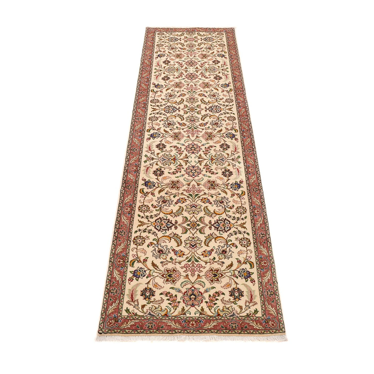 Loper Perzisch tapijt - Tabriz - Royal - 284 x 70 cm - beige