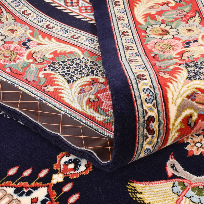 Perzisch tapijt - Ghom - Koninklijk - 218 x 135 cm - donkerblauw