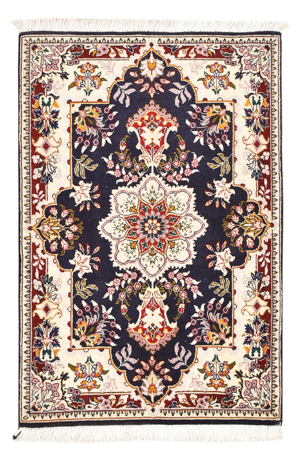 Perzisch tapijt - Tabriz - Royal - 90 x 60 cm - donkerblauw