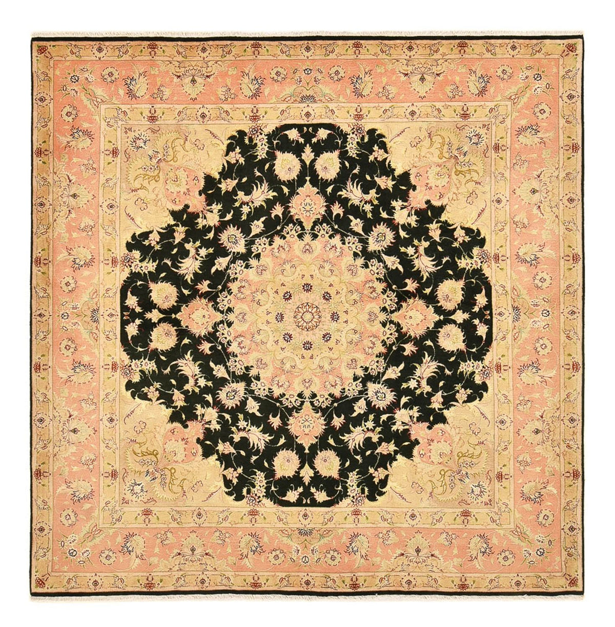 Perzisch tapijt - Tabriz - Royal vierkant  - 202 x 196 cm - donkerblauw