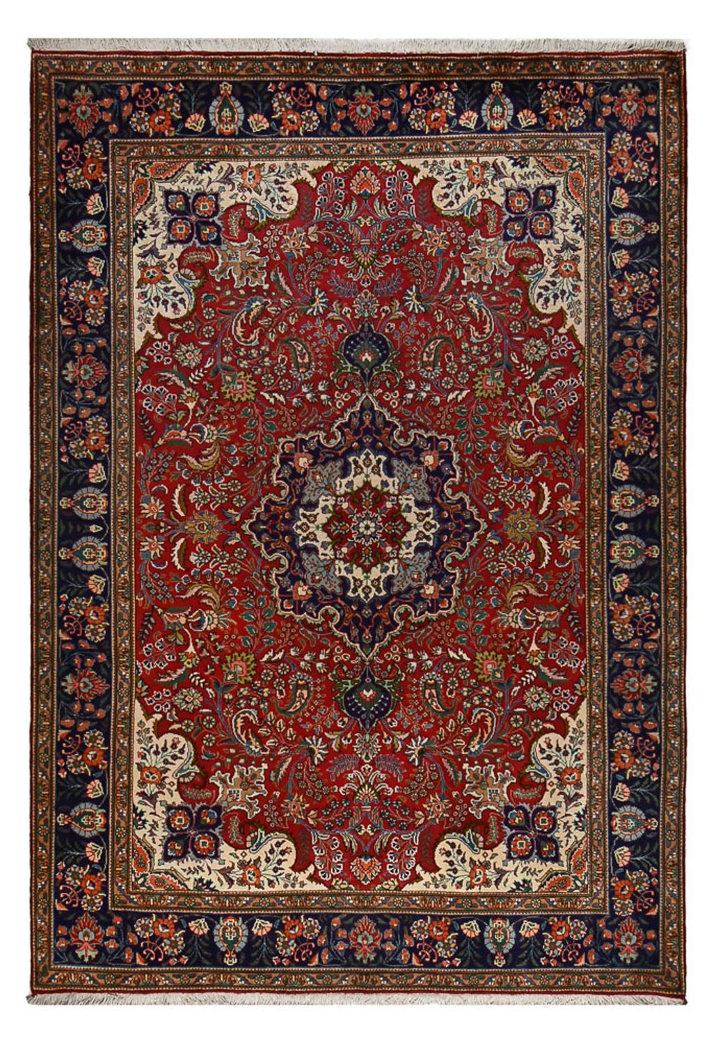 Perzisch tapijt - Tabriz - 290 x 203 cm - bordeauxrood