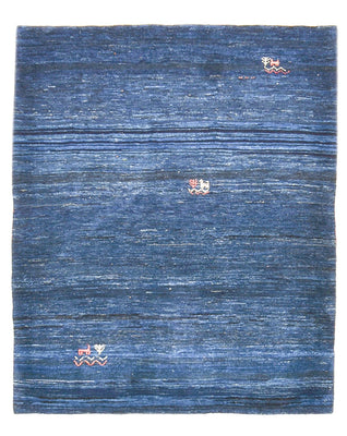 Gabbeh Tapijt - Loribaft Perzisch - 143 x 119 cm - donkerblauw
