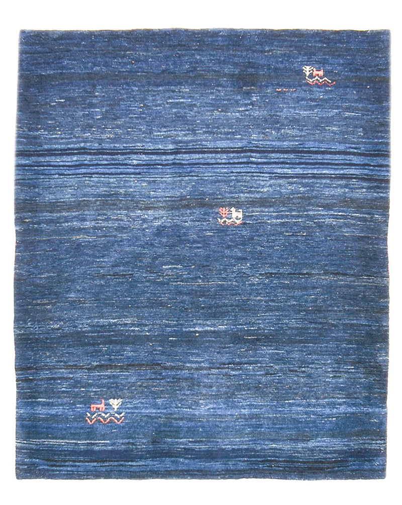 Gabbeh Tapijt - Loribaft Perzisch - 143 x 119 cm - donkerblauw