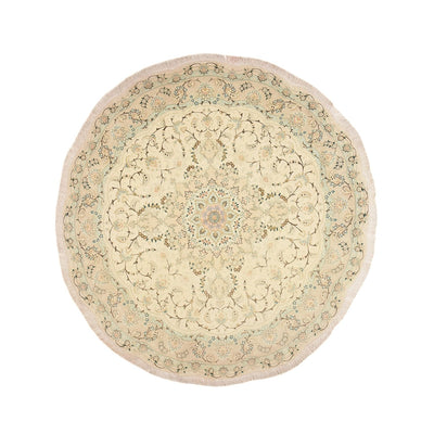 Perzisch tapijt - Tabriz - Premium rond  - 200 x 200 cm - zand