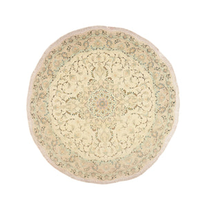 Perzisch tapijt - Tabriz - Premium rond  - 200 x 200 cm - zand