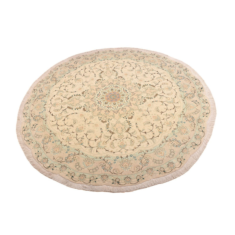 Perzisch tapijt - Tabriz - Premium rond  - 200 x 200 cm - zand