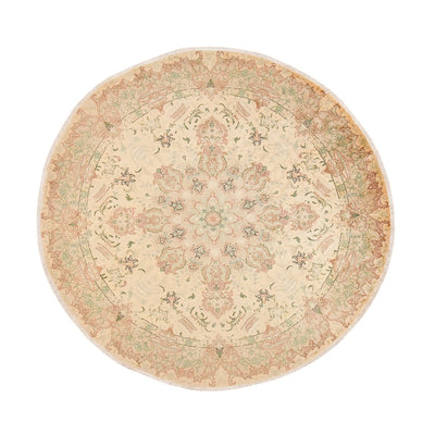 Perzisch tapijt - Tabriz - Royal rond  - 200 x 200 cm - beige