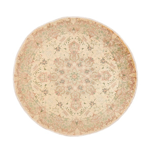 Perzisch tapijt - Tabriz - Royal rond  - 200 x 200 cm - beige