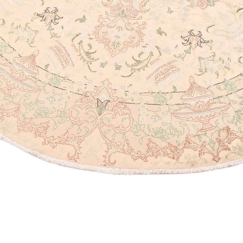 Perzisch tapijt - Tabriz - Royal rond  - 200 x 200 cm - beige