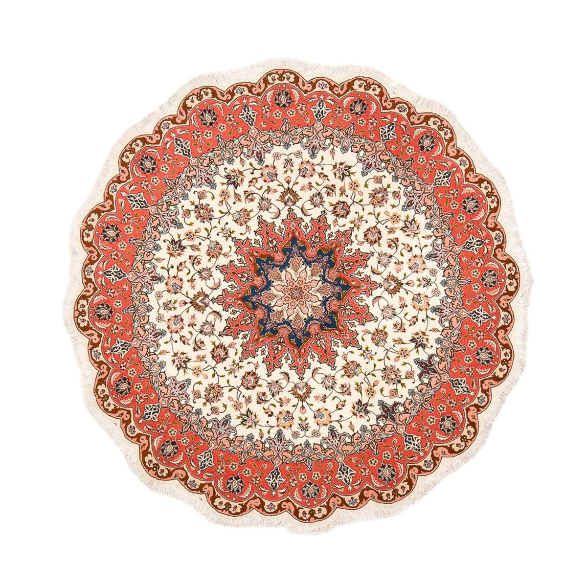Perzisch tapijt - Tabriz - Royal rond  - 200 x 200 cm - veelkleurig