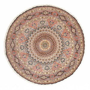 Perzisch tapijt - Tabriz - Royal rond  - 250 x 250 cm - veelkleurig