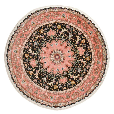 Perzisch tapijt - Tabriz - Premium rond  - 250 x 250 cm - donkerblauw