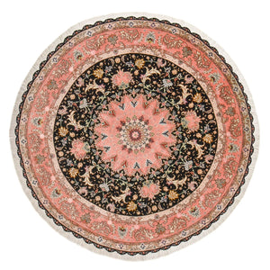 Perzisch tapijt - Tabriz - Premium rond  - 250 x 250 cm - donkerblauw