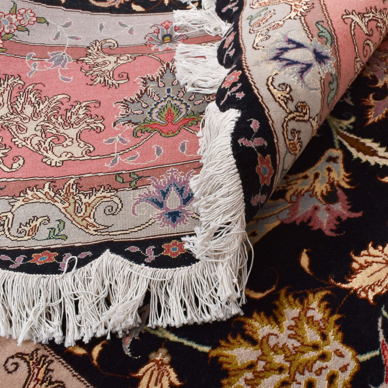 Perzisch tapijt - Tabriz - Premium rond  - 250 x 250 cm - donkerblauw