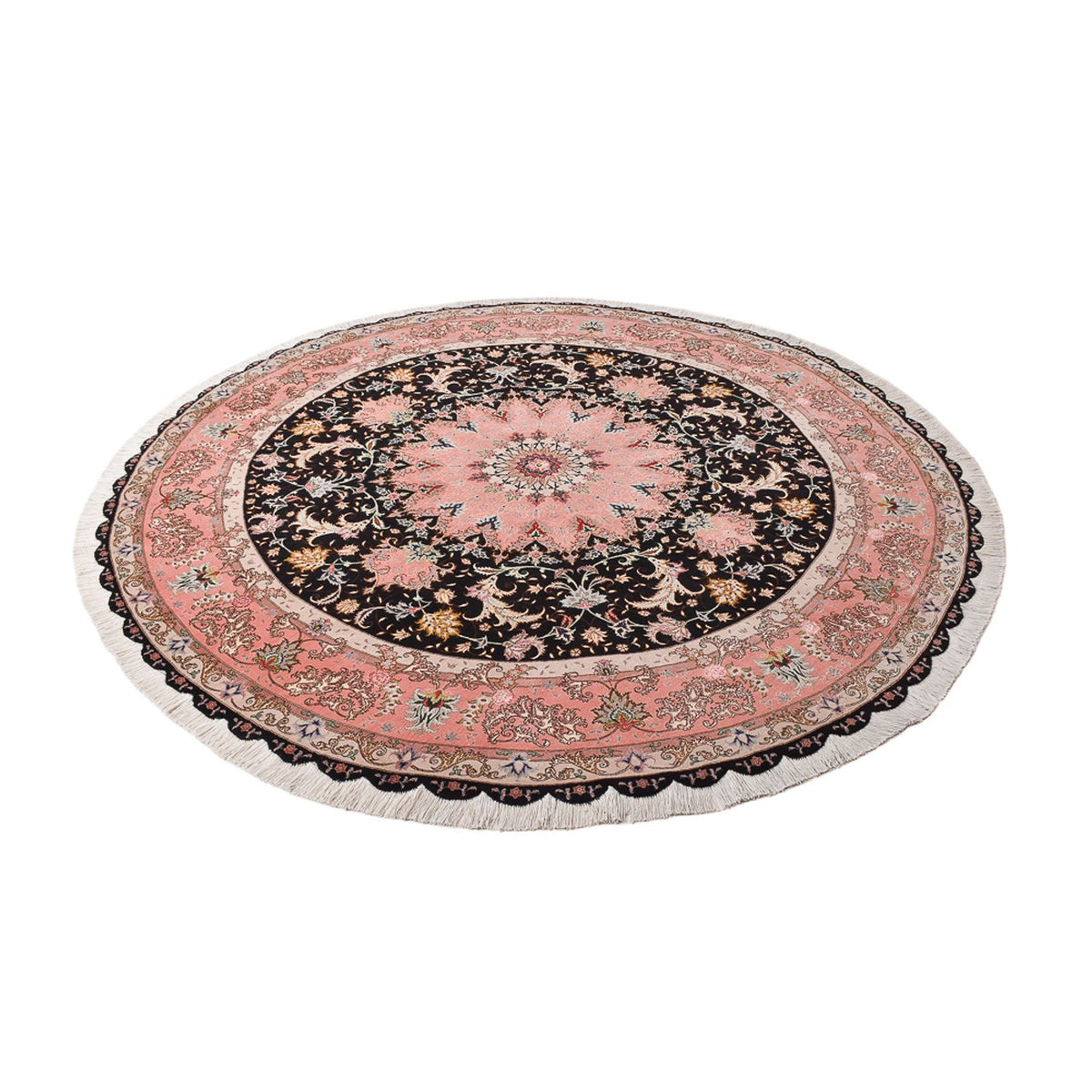 Perzisch tapijt - Tabriz - Premium rond  - 250 x 250 cm - donkerblauw