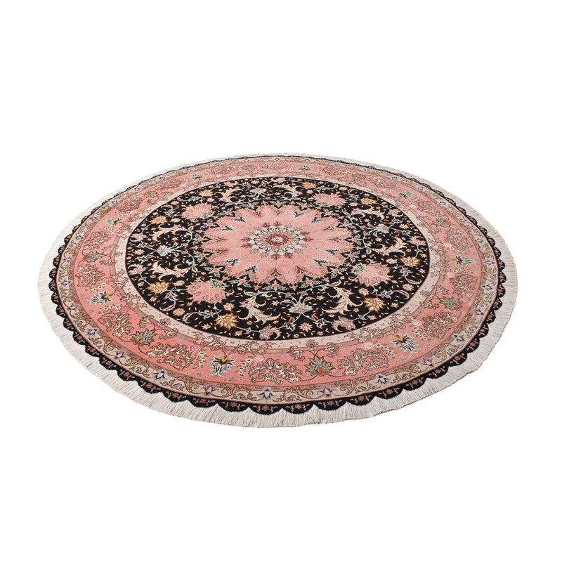 Perzisch tapijt - Tabriz - Premium rond  - 250 x 250 cm - donkerblauw