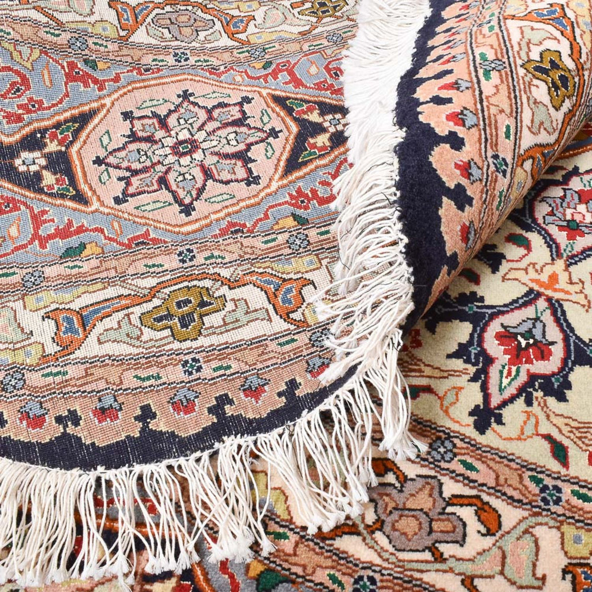 Perzisch tapijt - Tabriz - Royal rond  - 250 x 250 cm - licht rood