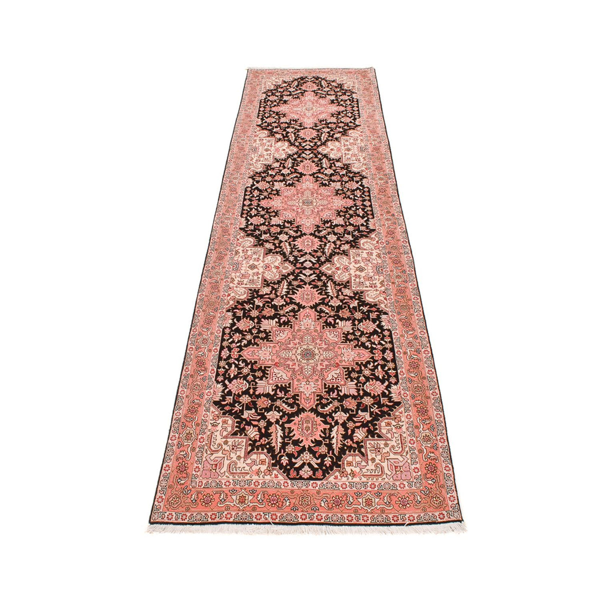 Loper Perzisch tapijt - Tabriz - Royal - 352 x 90 cm - licht rood