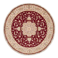 Perzisch tapijt - Tabriz - Royal rond  - 245 x 245 cm - rood