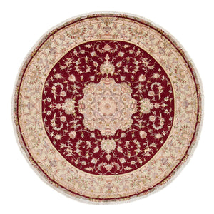 Perzisch tapijt - Tabriz - Royal rond  - 245 x 245 cm - rood