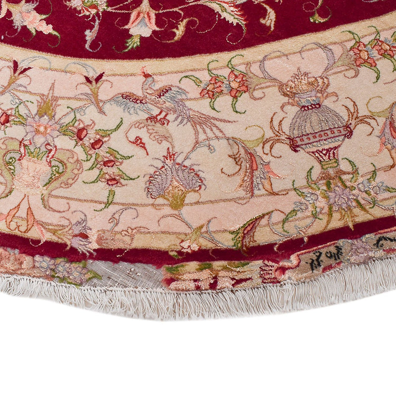 Perzisch tapijt - Tabriz - Royal rond  - 245 x 245 cm - rood