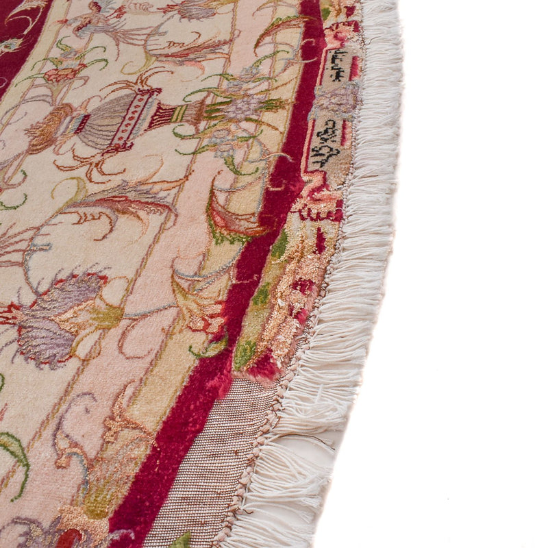 Perzisch tapijt - Tabriz - Royal rond  - 245 x 245 cm - rood