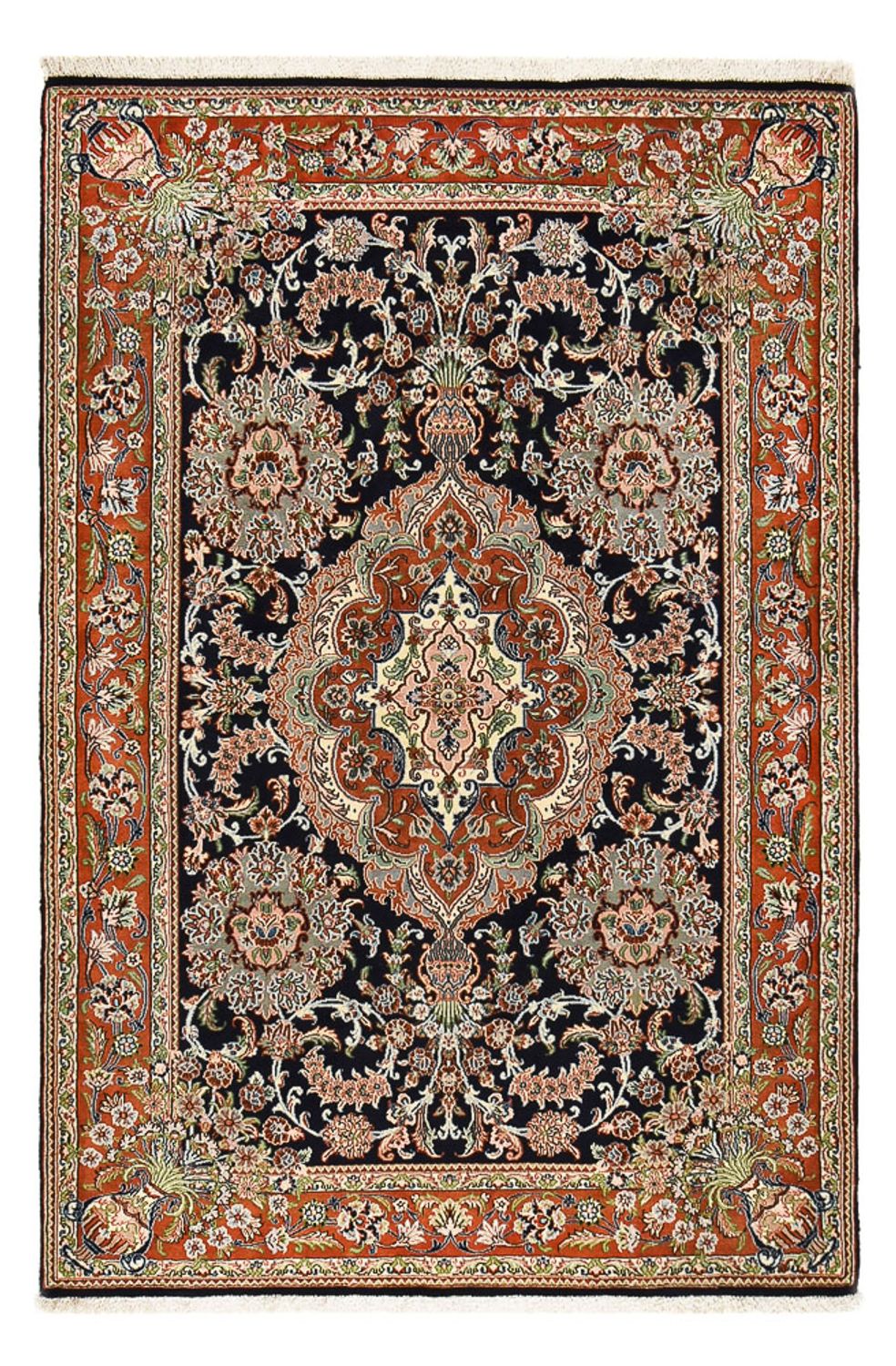 Perzisch tapijt - Ghom - Koninklijk - 208 x 137 cm - donker beige