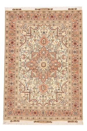 Perzisch tapijt - Tabriz - Royal - 151 x 106 cm - licht beige
