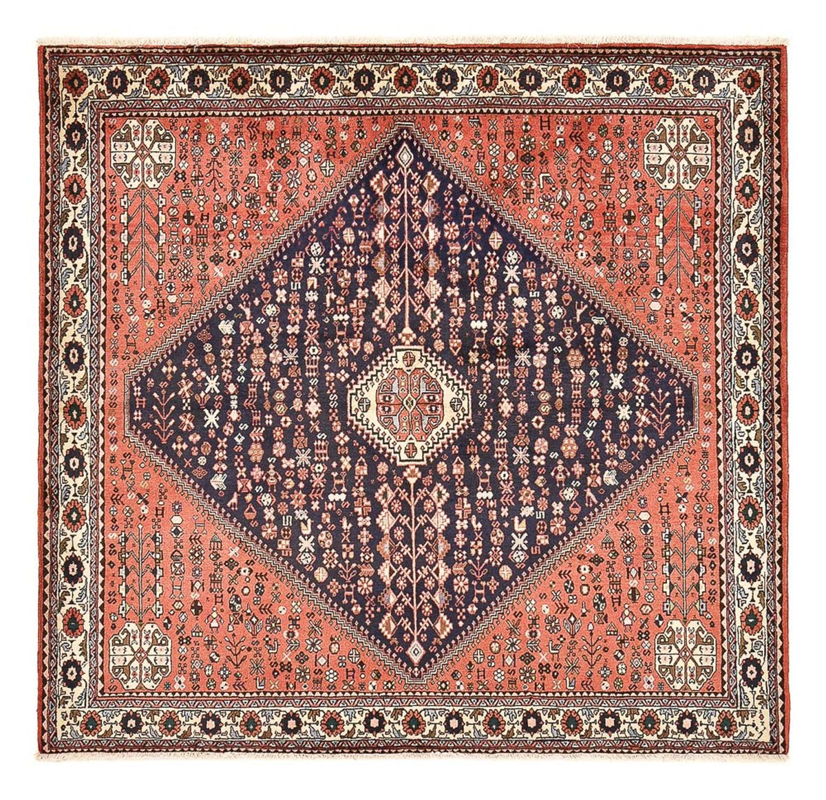 Perzisch Tapijt - Nomadisch vierkant  - 203 x 196 cm - licht rood
