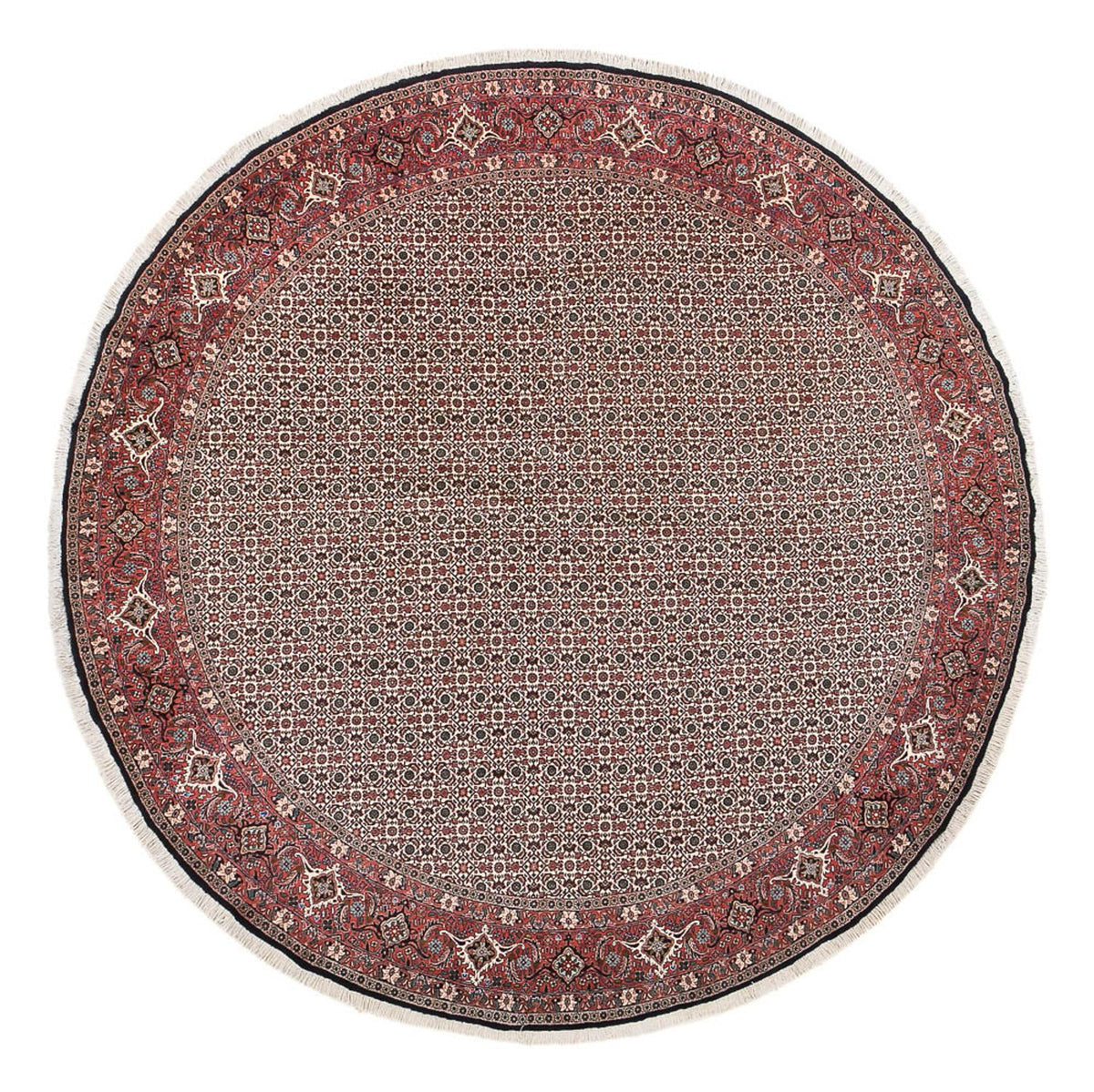 Perzisch tapijt - Bijar rond  - 300 x 300 cm - licht rood