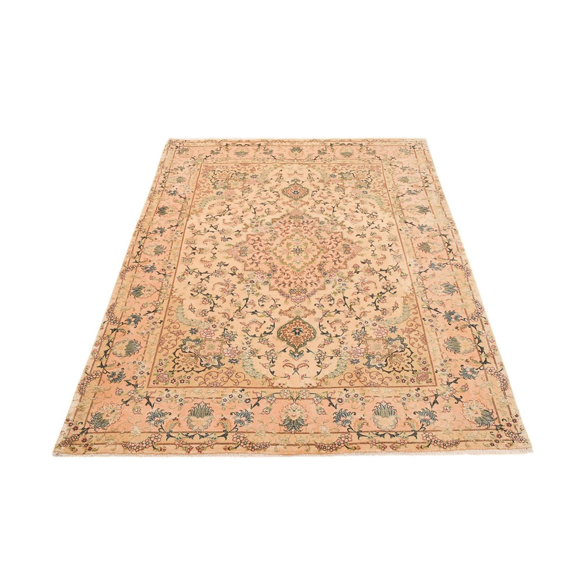Perzisch tapijt - Tabriz - Royal - 198 x 148 cm - karamel