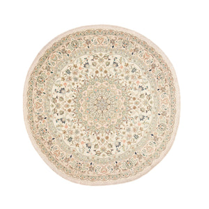 Perzisch tapijt - Tabriz - Royal rond  - 200 x 200 cm - zand